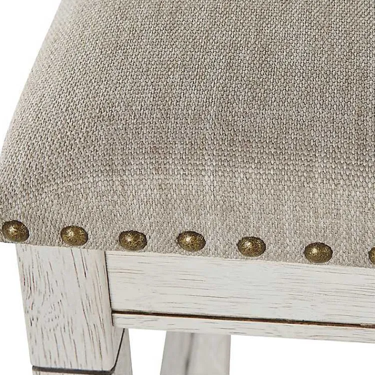 Kitchen Islands & Bar Carts-Kirklands Home White Wood Linen 3-pc. USB Island and Stool Set