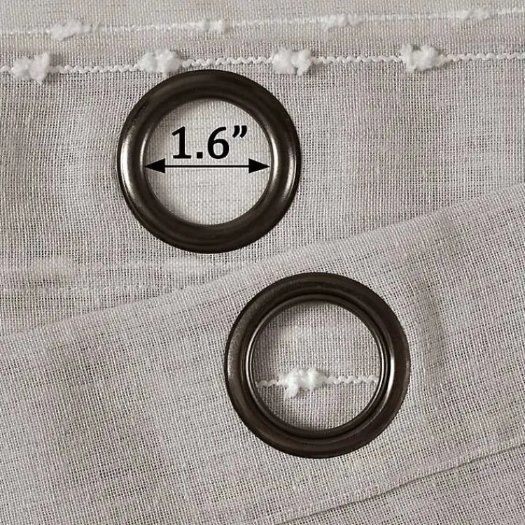 Curtains & Drapes-Kirklands Home Sheer Textured Curtain Panel Set, 84 in. Gray