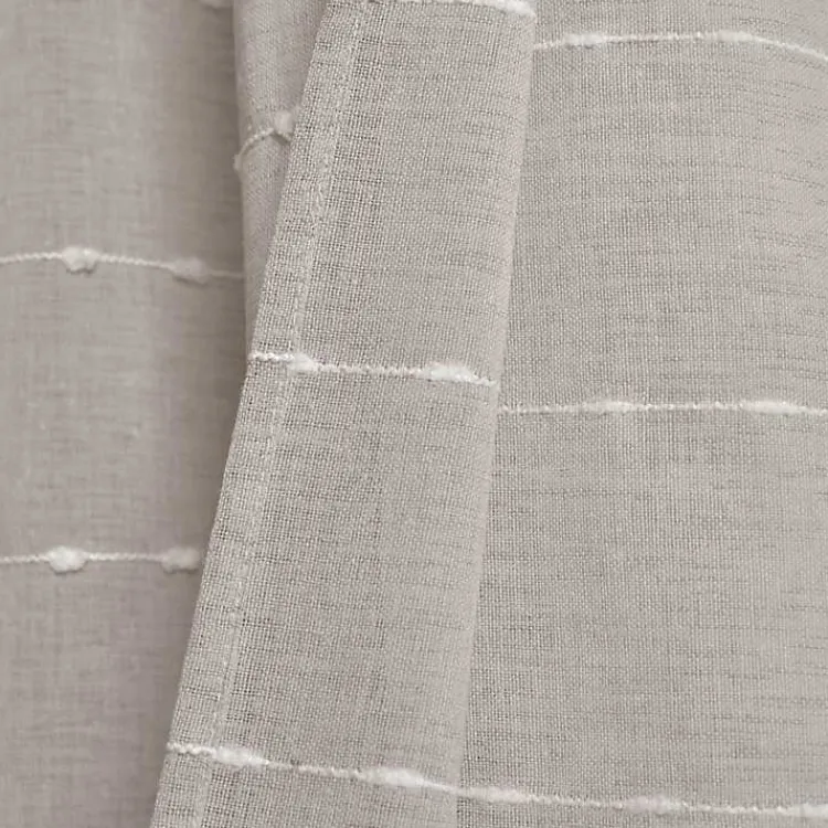 Curtains & Drapes-Kirklands Home Sheer Textured Curtain Panel Set, 84 in. Gray