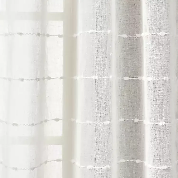 Curtains & Drapes-Kirklands Home Sheer Textured Curtain Panel Set, 84 in White