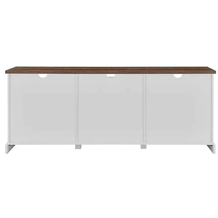 Tv Stands & Media Consoles-Kirklands Home Sliding Barn Door Media Cabinet White