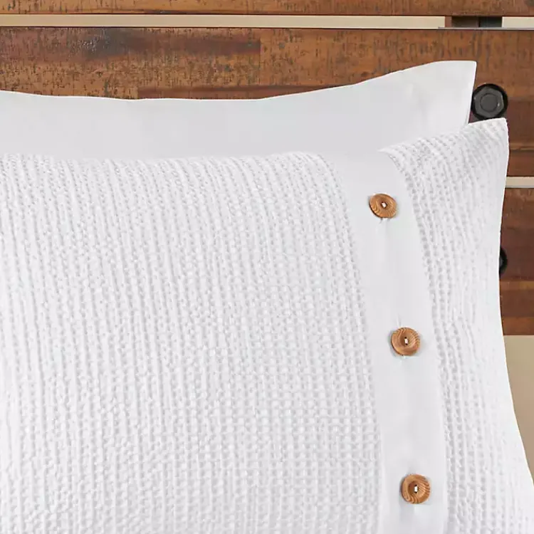 Comforters-Kirklands Home Waffle Weave 3-pc. Full/Queen Comforter Set Ivory
