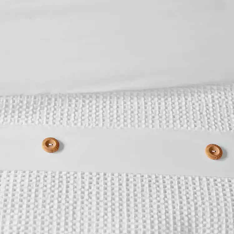 Comforters-Kirklands Home Waffle Weave 3-pc. Full/Queen Comforter Set Ivory