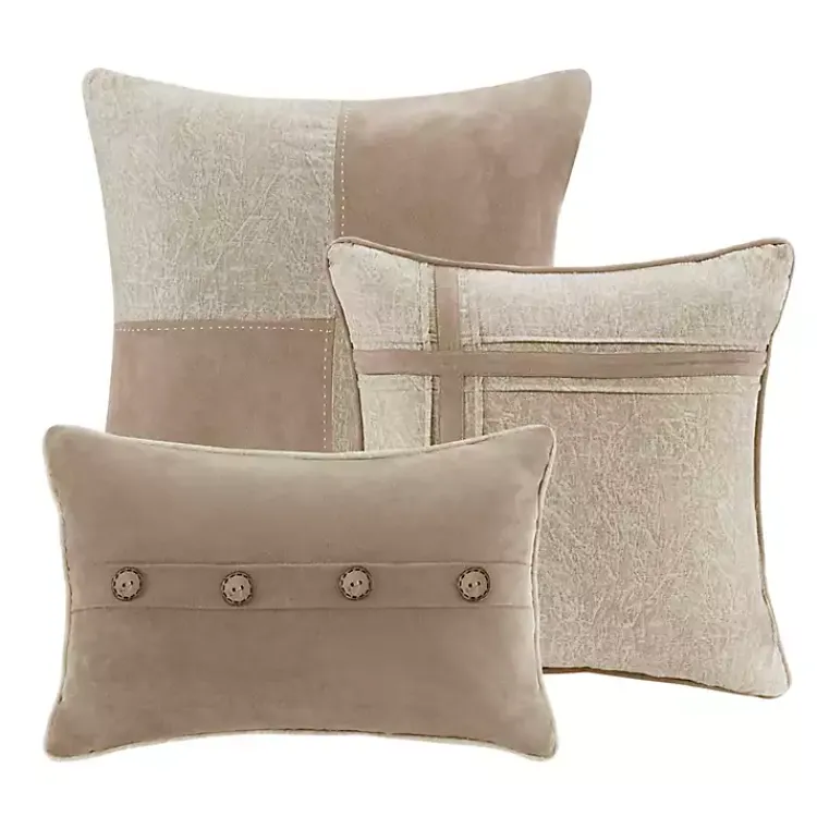 Comforters-Kirklands Home Faux Suede 7-pc. King Comforter Set Tan
