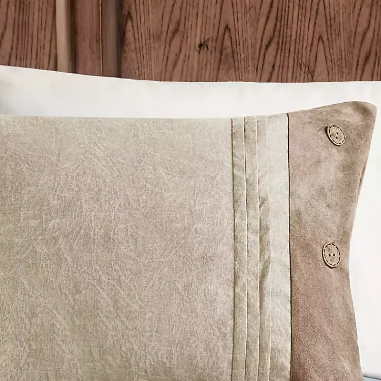 Comforters-Kirklands Home Faux Suede 7-pc. King Comforter Set Tan