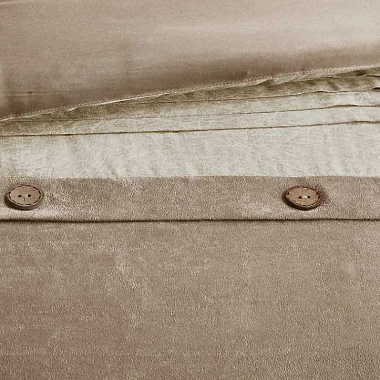 Comforters-Kirklands Home Faux Suede 7-pc. King Comforter Set Tan