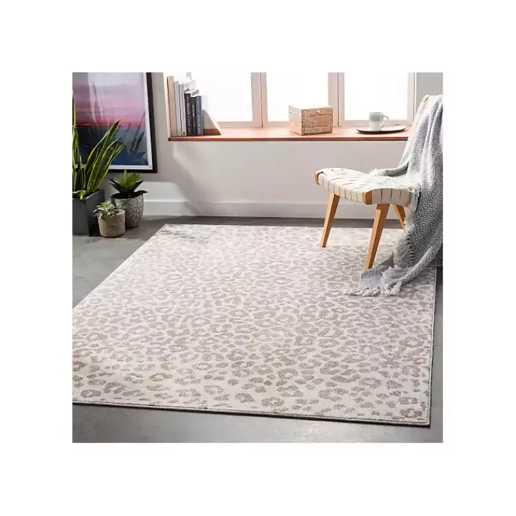Area Rugs-Kirklands Home Toasted Brown Cheetah Print Area Rug, 5x7