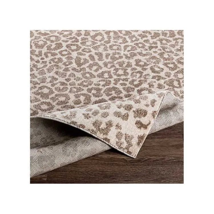 Area Rugs-Kirklands Home Toasted Brown Cheetah Print Area Rug, 7x10