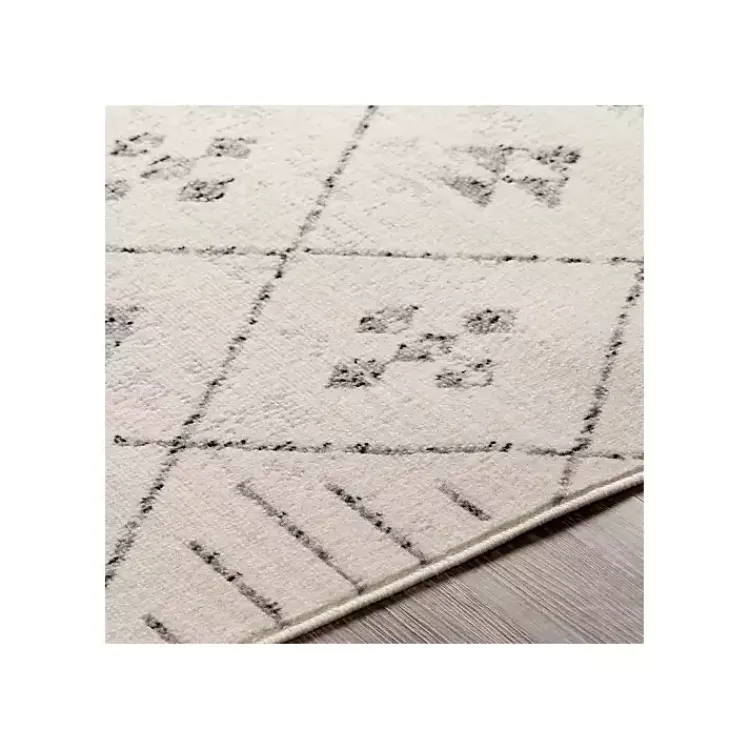 Area Rugs-Kirklands Home Slate Gray Diamond Print Area Rug, 5x7