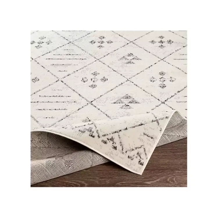 Area Rugs-Kirklands Home Slate Gray Diamond Print Area Rug, 7x10