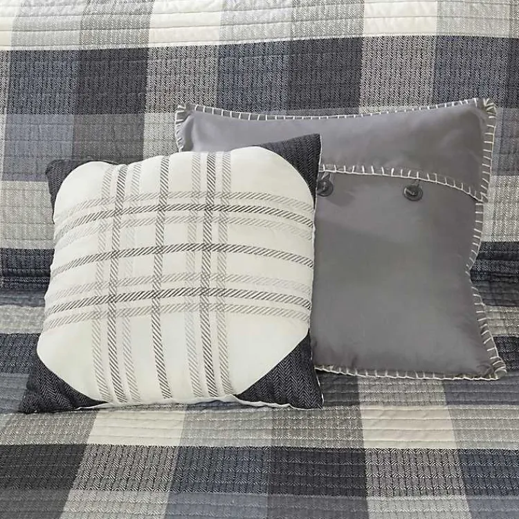 Bedspreads & Coverlets-Kirklands Home Plaid Reversible 6-pc. Full/Queen Coverlet Set