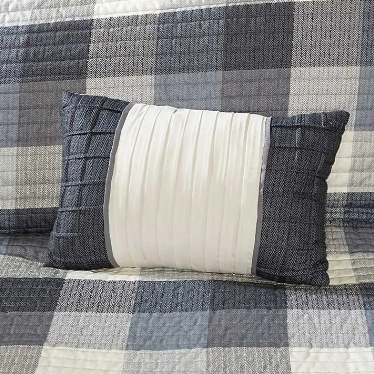 Bedspreads & Coverlets-Kirklands Home Plaid Reversible 6-pc. Full/Queen Coverlet Set