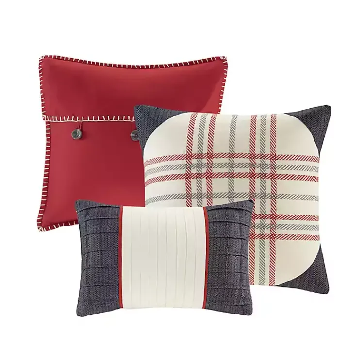 Comforters-Kirklands Home Red Buffalo Check King 7-pc. Comforter Set