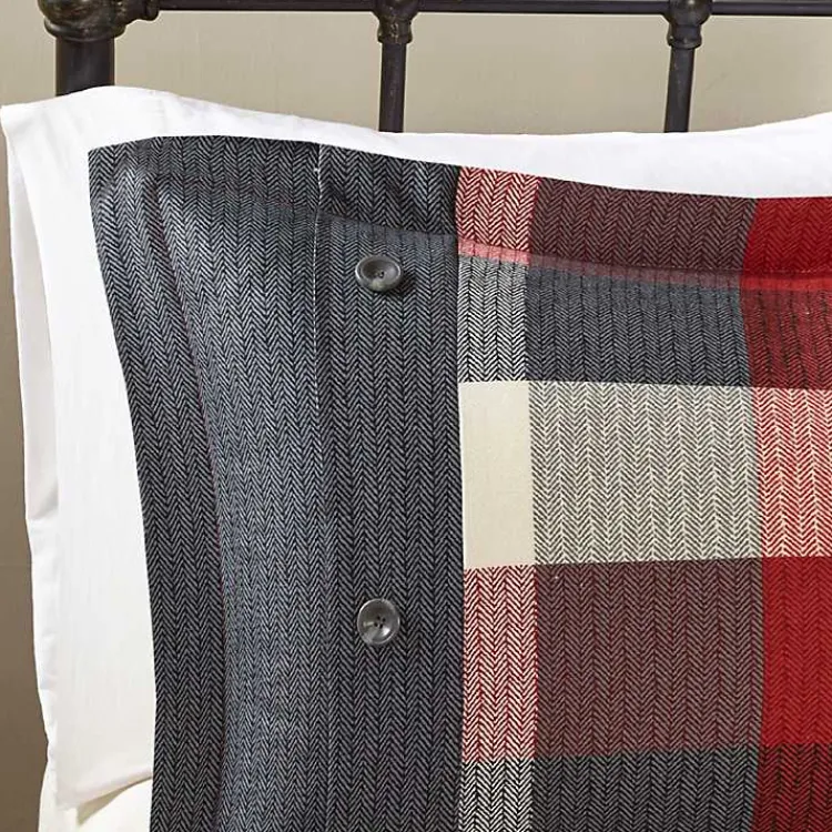 Comforters-Kirklands Home Red Buffalo Check King 7-pc. Comforter Set