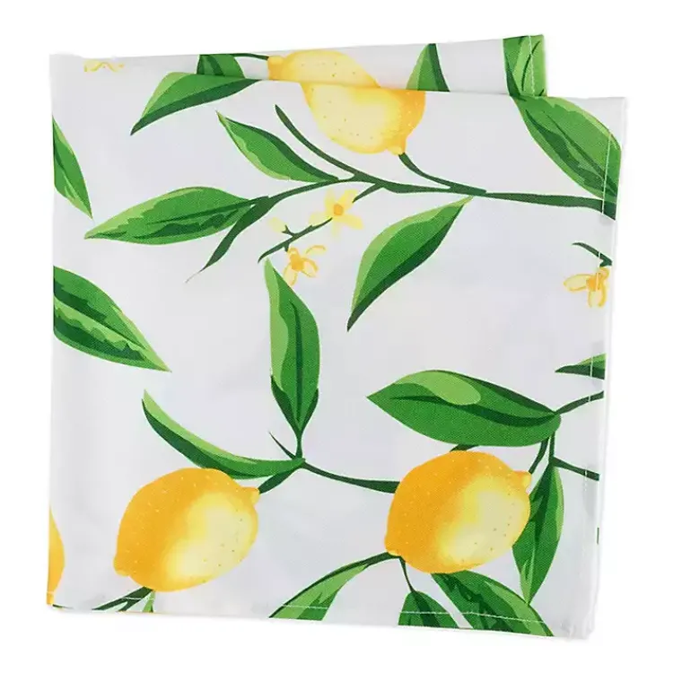 Outdoor Dining-Kirklands Home Lemon Bliss Outdoor Napkins, Set of 6