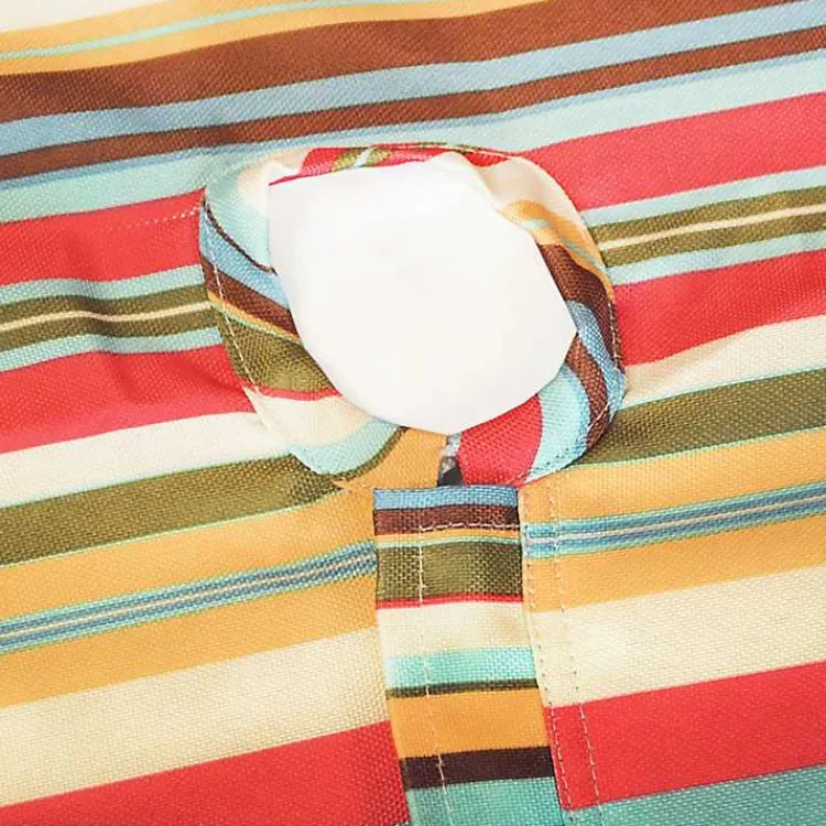 Outdoor Dining-Kirklands Home Summer Stripe Outdoor Round Zipper Table Cloth Multi