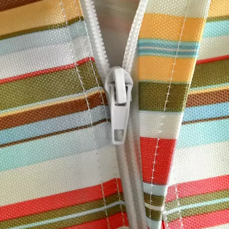 Outdoor Dining-Kirklands Home Summer Stripe Outdoor Round Zipper Table Cloth Multi