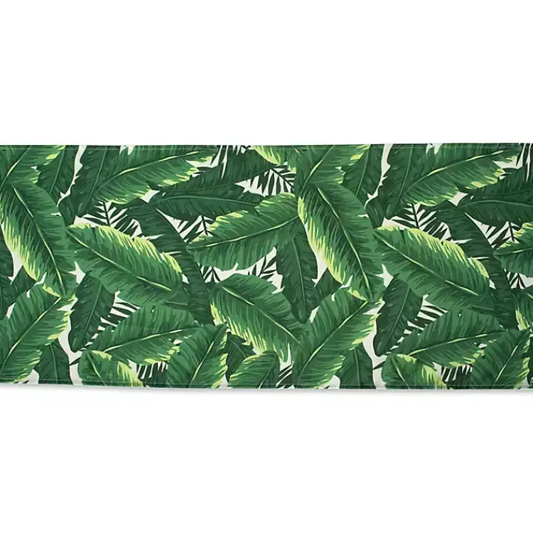 Outdoor Dining-Kirklands Home Banana Leaf Outdoor Table Runner, 108 in. Green