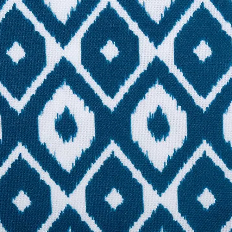 Outdoor Dining-Kirklands Home Blue Ikat Outdoor Tablecloth with Zipper