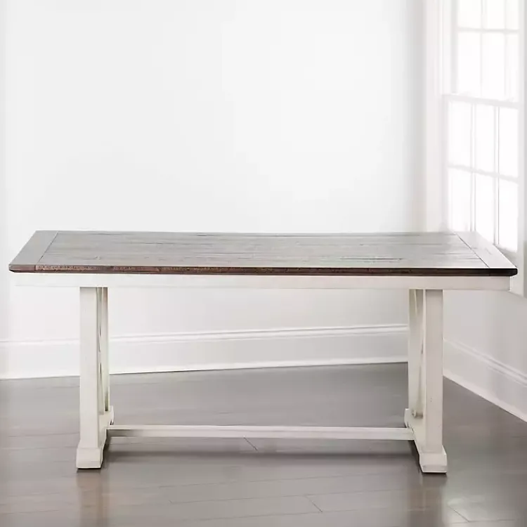 Dining Tables-Kirklands Home Dark Brown and Ivory Jackson Dining Table