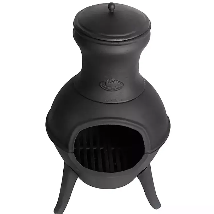 Fire Pits-Kirklands Home Terrace Fire Heater Black