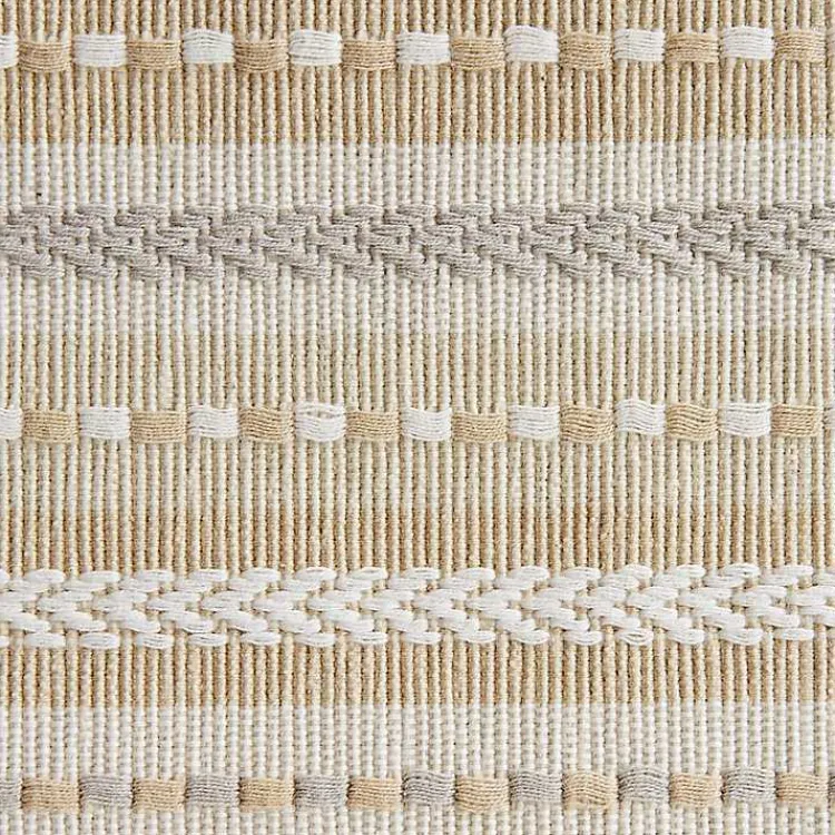 Table Linens-Kirklands Home Natural Tonal Stripe Placemats, Set of 6