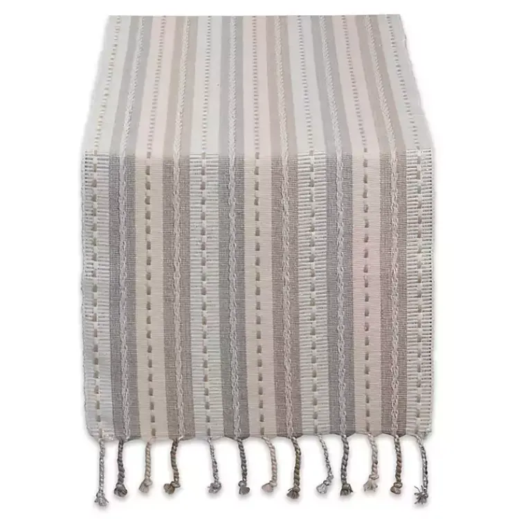 Table Linens-Kirklands Home Natural Tonal Stripe Table Runner