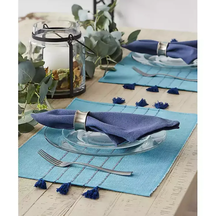 Table Linens-Kirklands Home Thera Stripe Placemats, Set of 6 Blue