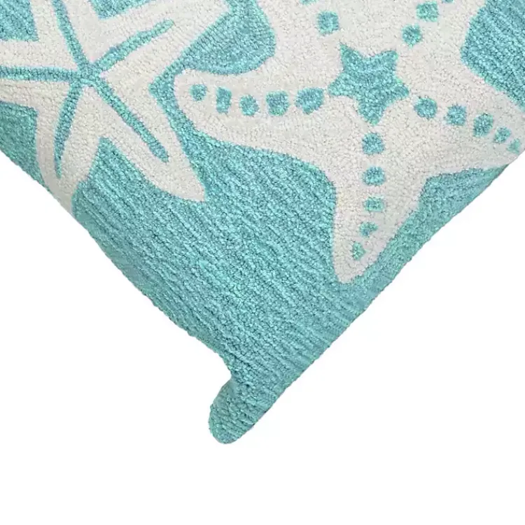 Outdoor Cushions & Pillows-Kirklands Home Aqua Sea Gems Outdoor Throw Pillow