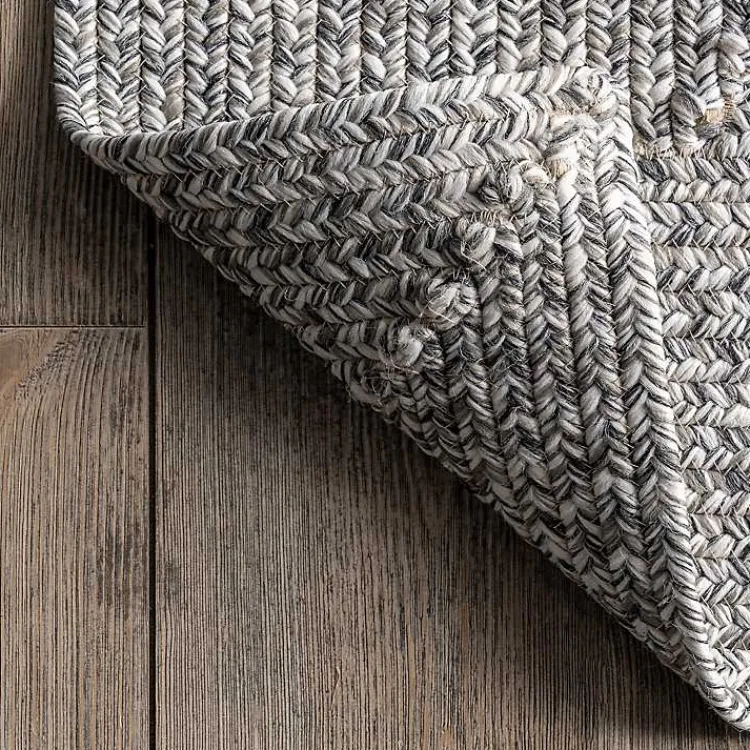 Area Rugs-Kirklands Home Braided Lefebvre Area Rug, 10x14 Gray