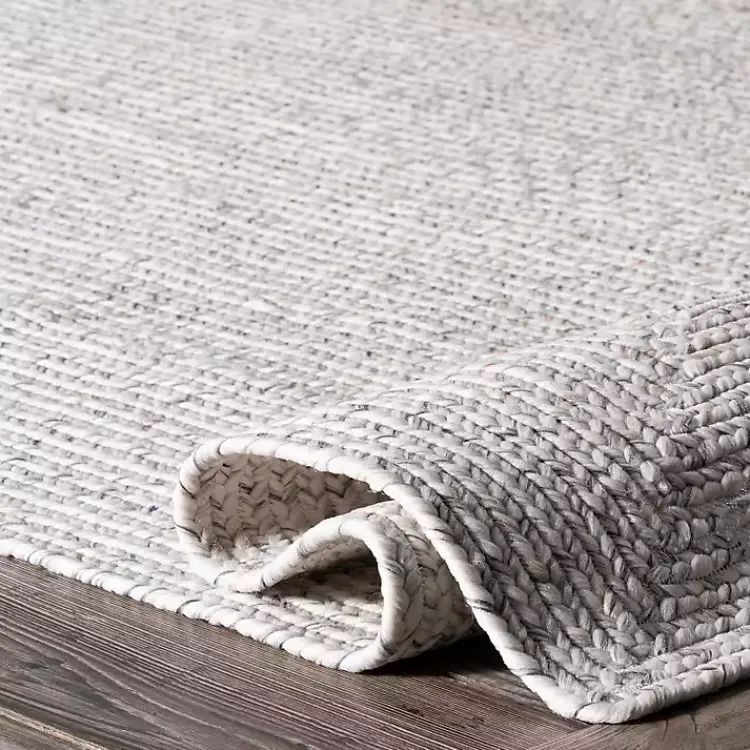 Area Rugs-Kirklands Home Ivory Braided Lefebvre Area Rug, 10x14 White