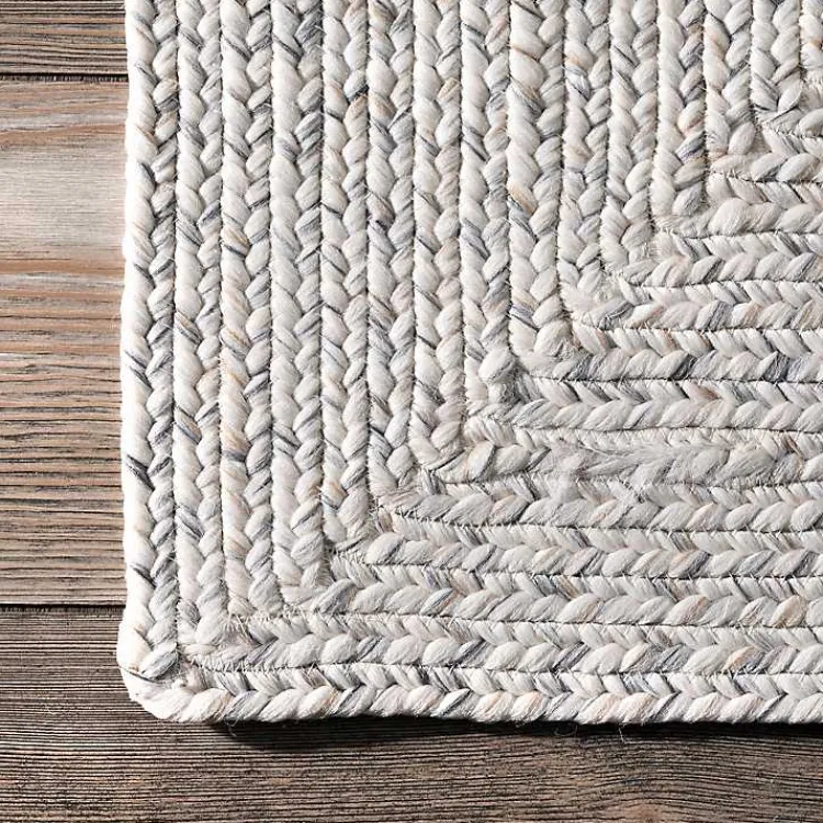 Area Rugs-Kirklands Home Ivory Braided Lefebvre Area Rug, 10x14 White