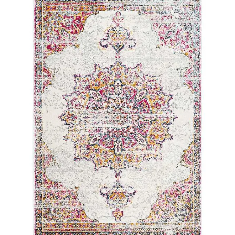 Area Rugs-Kirklands Home Pink Vintage Medallion Area Rug, 8x12