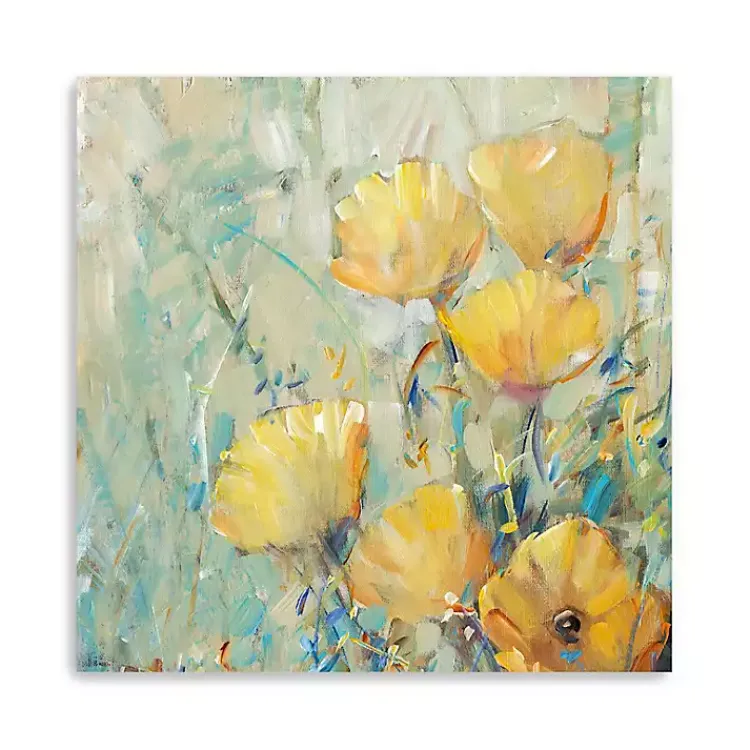 Canvas Art-Kirklands Home Floral Expression II Giclee Canvas Art Print Yellow