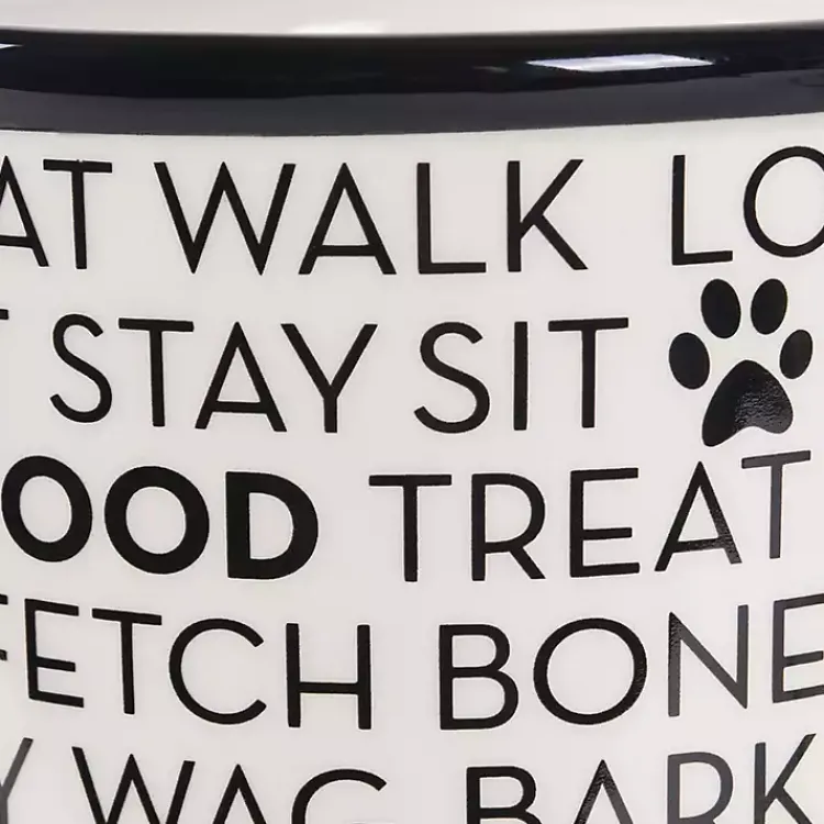 Pet Dishes & Canisters-Kirklands Home Black and White Ceramic Canister