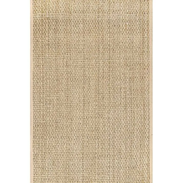 Area Rugs-Kirklands Home Checker Weave Seagrass Area Rug, 5x8 Tan