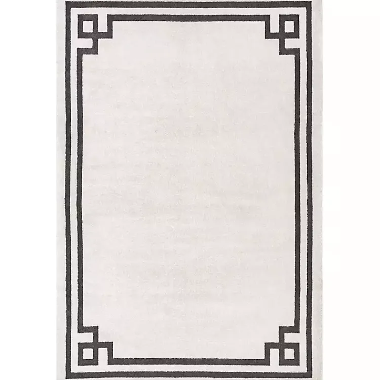 Area Rugs-Kirklands Home Ivory Classic Border Area Rug, 8x10