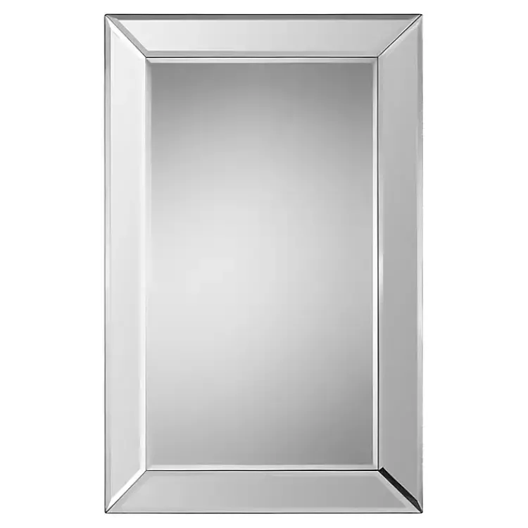 Decorative Mirrors-Kirklands Home Beveled Frame Rectangle Wall Mirror