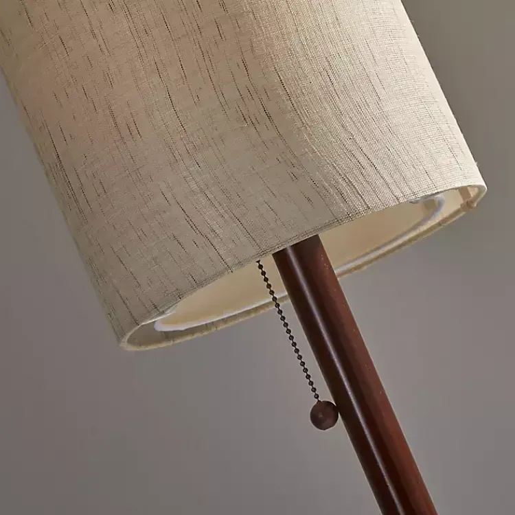 Floor Lamps-Kirklands Home Modern Wood Emma Floor Lamp Tan