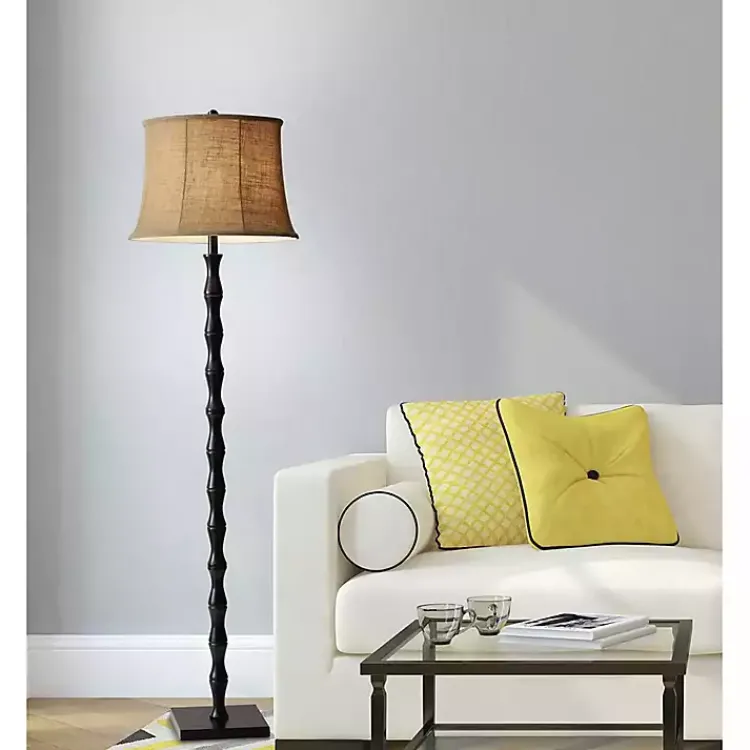 Floor Lamps-Kirklands Home Curved Emma Floor Lamp Tan