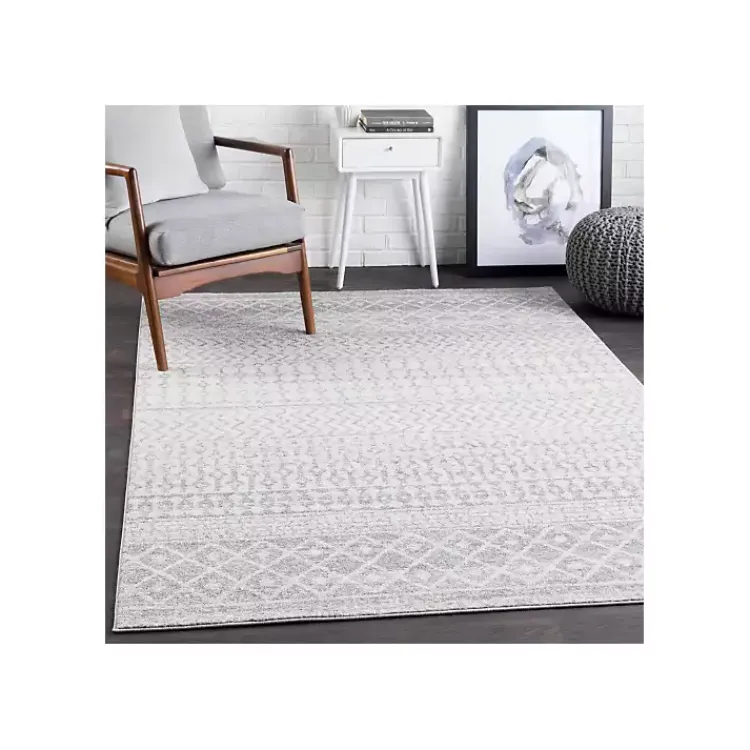 Area Rugs-Kirklands Home Gray Global Pattern Area Rug, 5x7