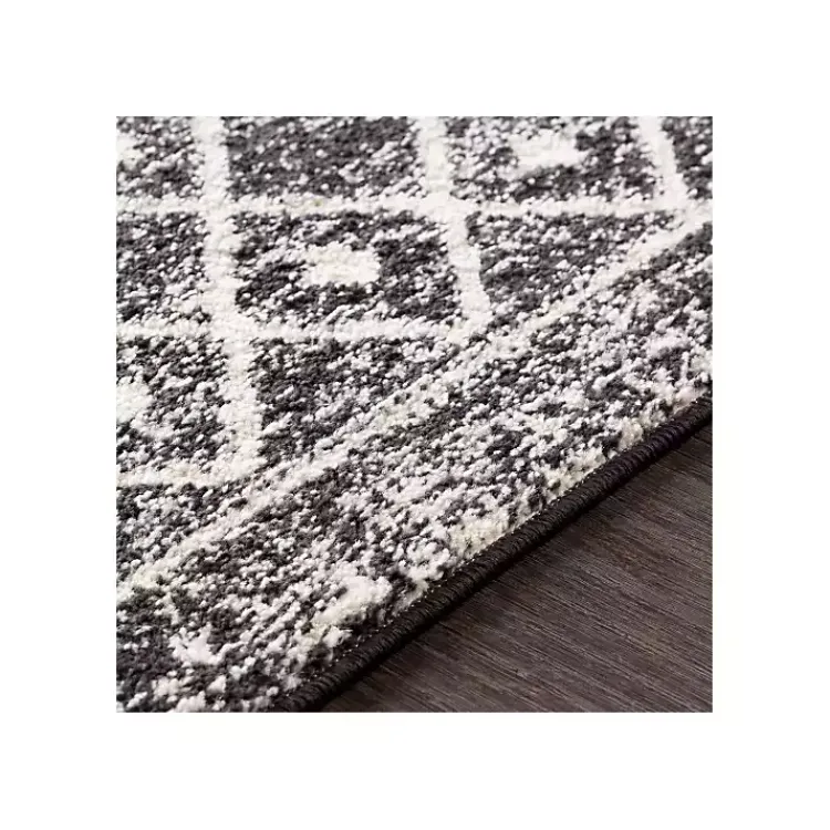 Area Rugs-Kirklands Home Gray Moroccan Pattern Square Area Rug, 6 ft.