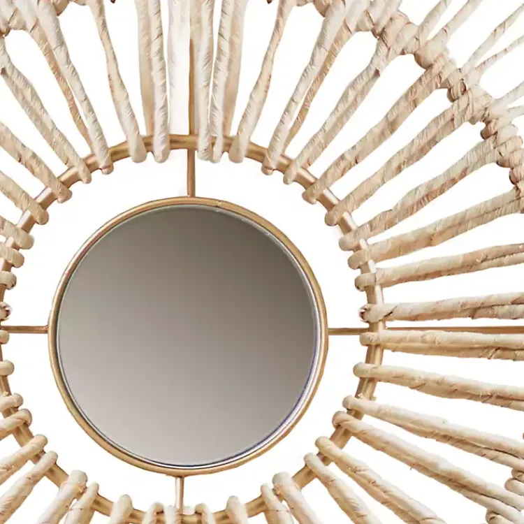 Decorative Mirrors-Kirklands Home Corn Husk Wrapped Mirrors, Set of 3