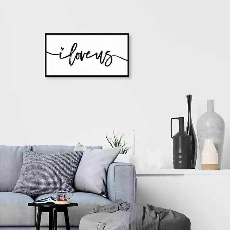 Wall Quotes & Signs-Kirklands Home I Love Us Framed Canvas Art Print, 25x13 in.