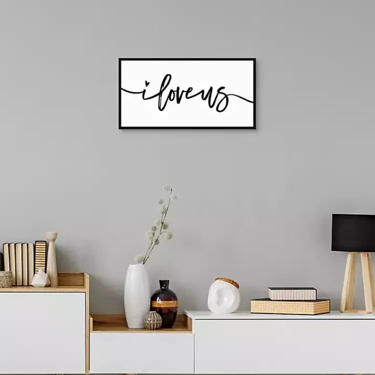 Wall Quotes & Signs-Kirklands Home I Love Us Framed Canvas Art Print, 25x13 in.
