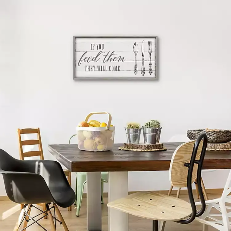 Wall Quotes & Signs-Kirklands Home If You Feed Them Framed Canvas Art Print