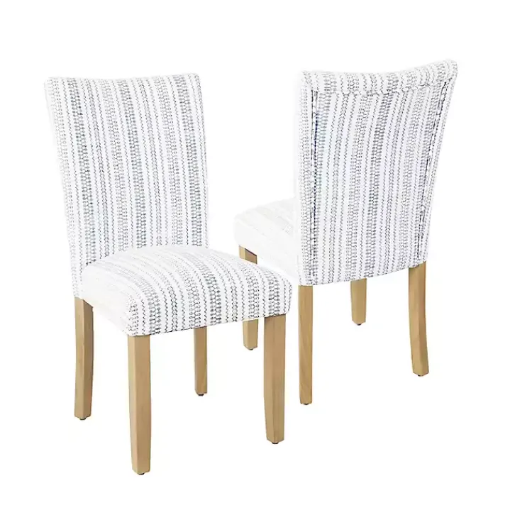 Dining Chairs-Kirklands Home Farmhouse Stripes Highback Dining Chairs, Set of 2
