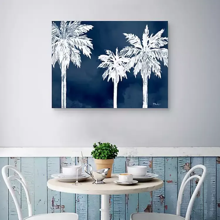 Canvas Art-Kirklands Home Cyano Palms Canvas Art Print, 40x30 in.