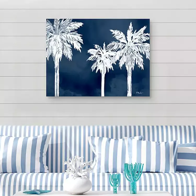 Canvas Art-Kirklands Home Cyano Palms Canvas Art Print, 40x30 in.