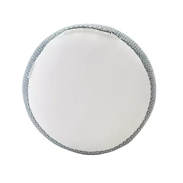 Outdoor Cushions & Pillows-Kirklands Home Soft Blue Simple Stripe Outdoor Pouf